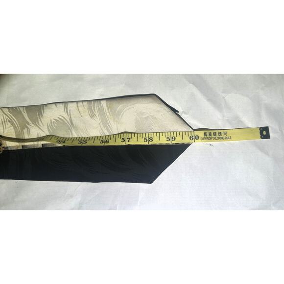 Baroque Black Greek Gold Silk Necktie Lot XL Bundle Medallion Formal Party Set - Picture 6 of 11